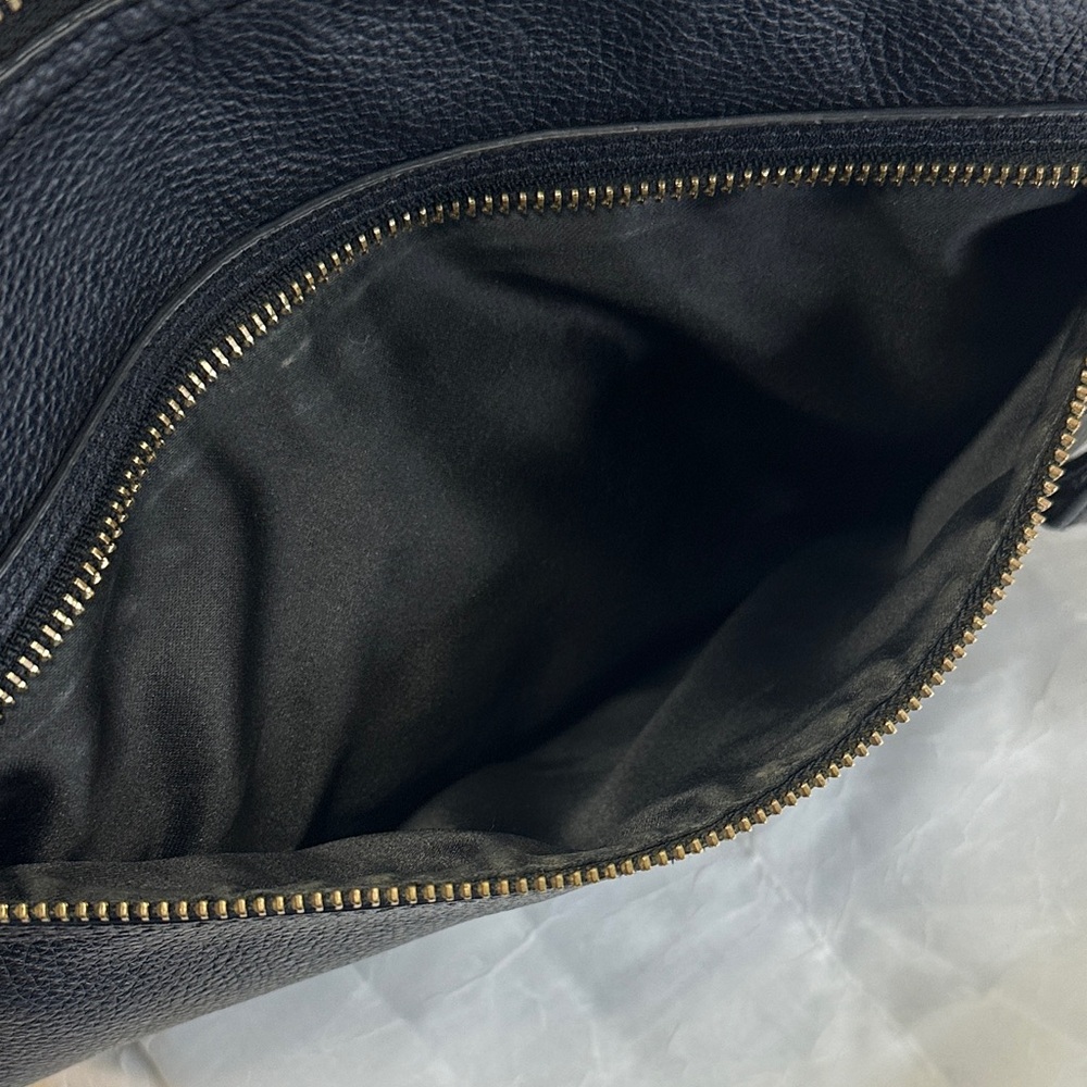 Coach Poppi Perri Black Leather Shoulder Bag - Picture 7 of 11
